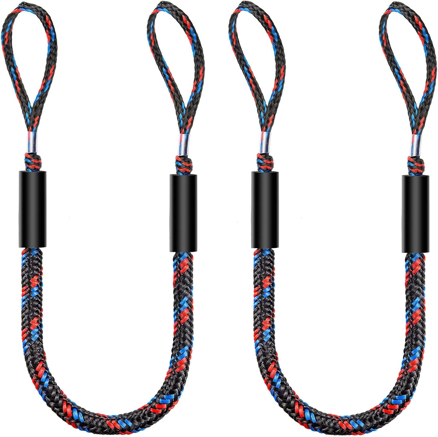 Shock-Absorbing Bungee Dock Line with Quick-Connect Snaps for Boats, Pontoons & Jet Skis
