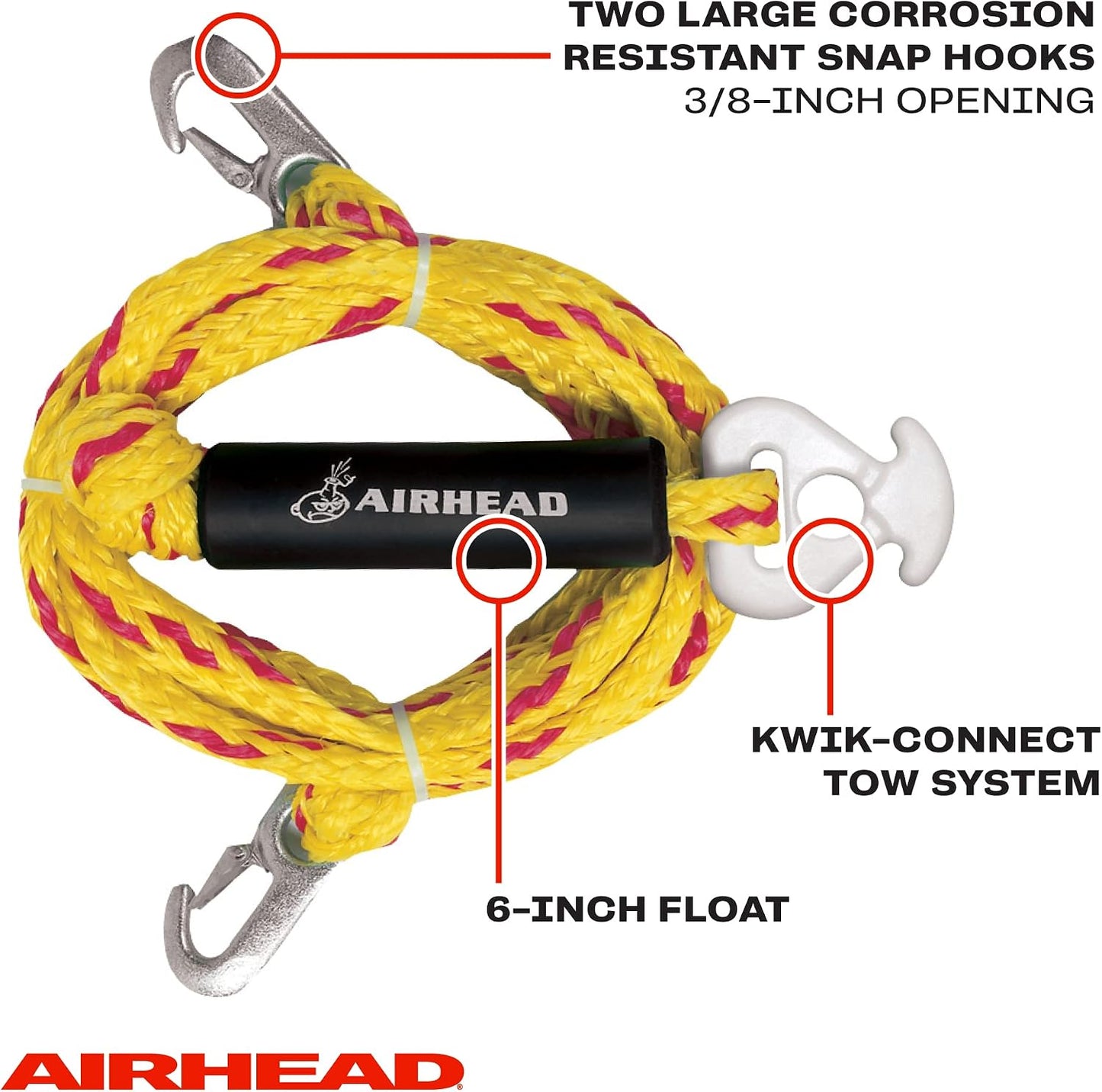 Heavy Duty Boat Tow Harness with Self-Centering Pulley & High-Tensile Tow Rope