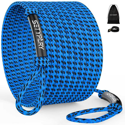 60ft Heavy-Duty Floating Boat Tow Rope for 1-4 Person Towable Tubes (4,000–6,000 lbs Capacity)