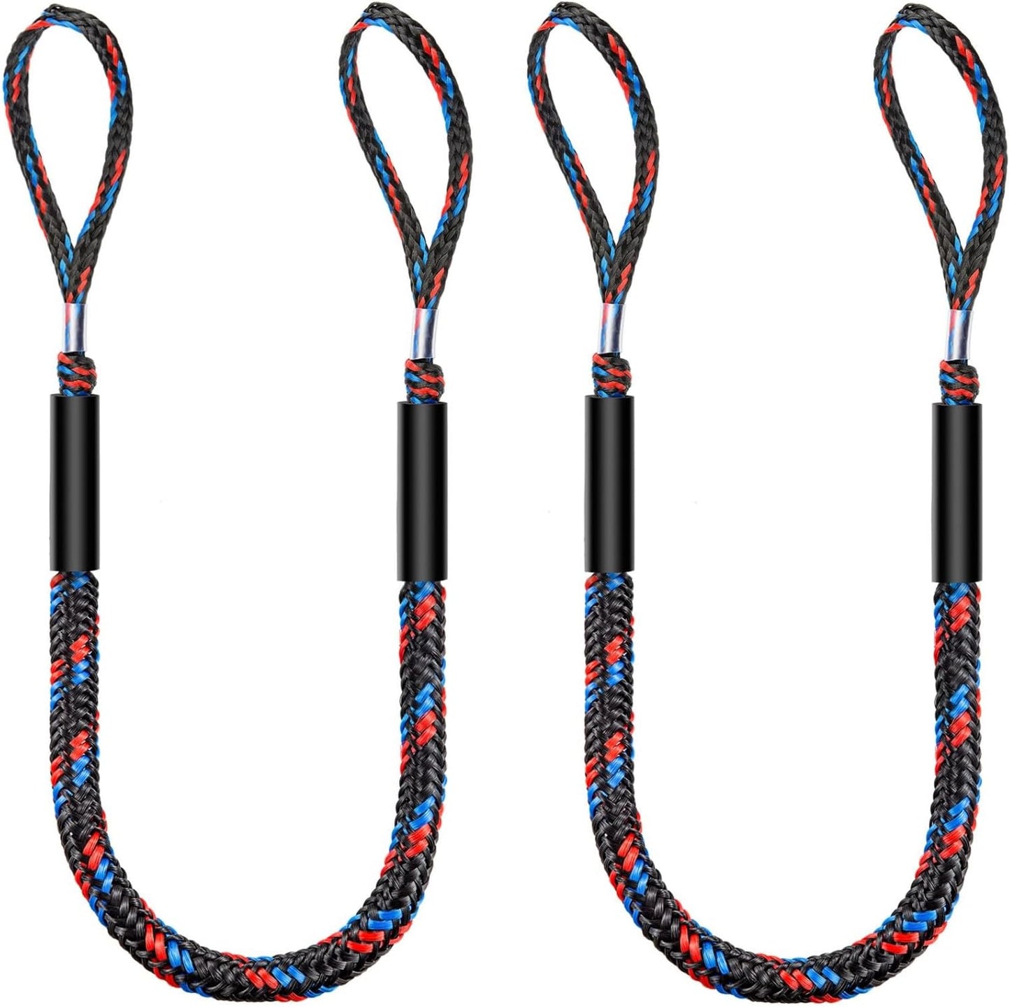 Shock-Absorbing Bungee Dock Line with Quick-Connect Snaps for Boats, Pontoons & Jet Skis