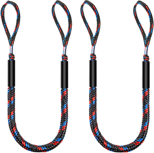 Shock-Absorbing Bungee Dock Line with Quick-Connect Snaps for Boats, Pontoons & Jet Skis