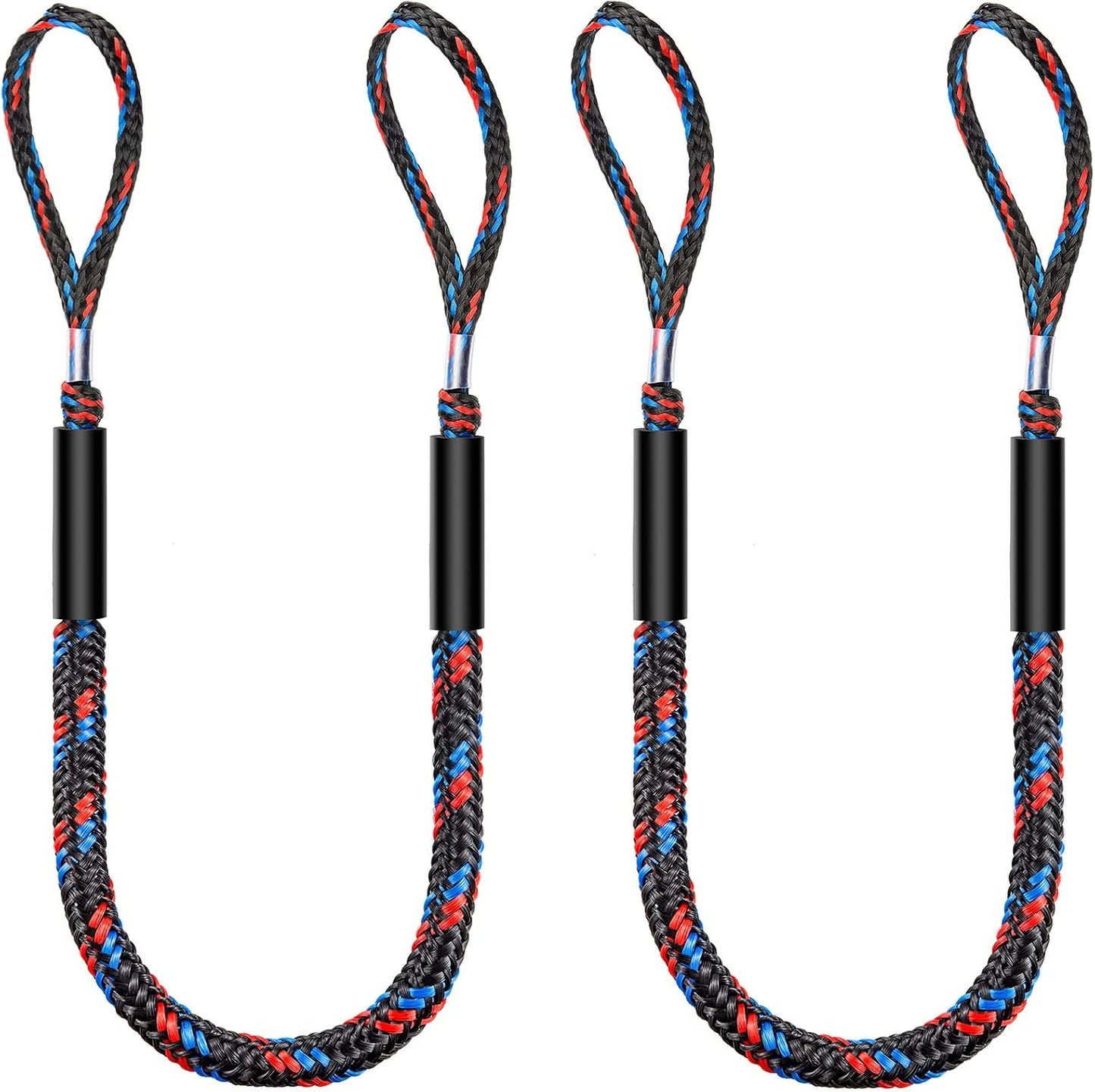 Shock-Absorbing Bungee Dock Line with Quick-Connect Snaps for Boats, Pontoons & Jet Skis