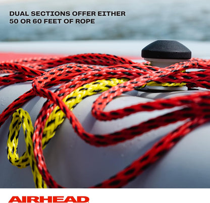 60ft 2-Section Heavy Duty Tow Rope for 1-4 Person Towable Tubes (4100 lbs Break Strength)