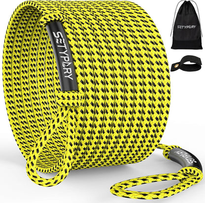 60ft Heavy-Duty Floating Boat Tow Rope for 1-4 Person Towable Tubes (4,000–6,000 lbs Capacity)