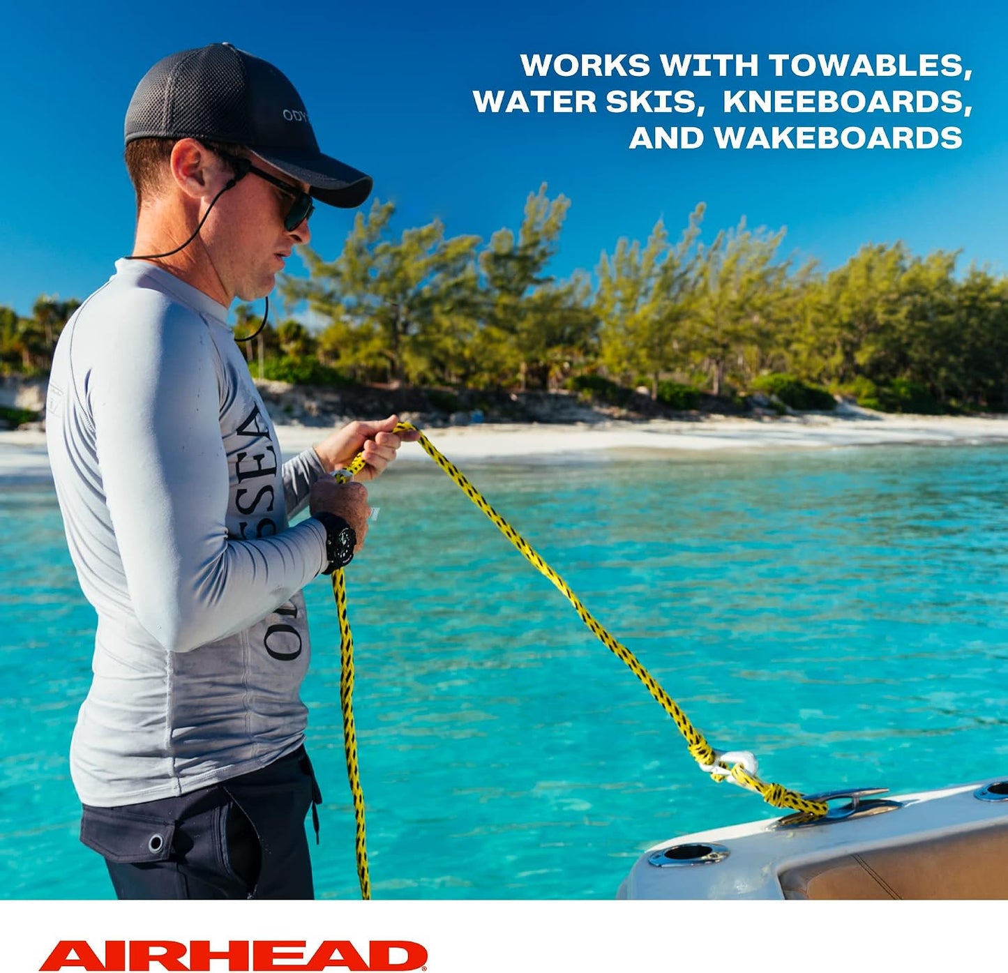 Heavy Duty Boat Tow Harness with Self-Centering Pulley & High-Tensile Tow Rope