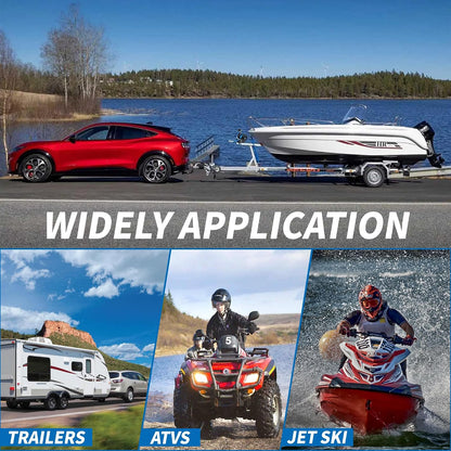 1600 lbs Heavy Duty Boat Trailer Winch with 26ft Strap, 2-Way Ratchet & 4:1 Gear Ratio